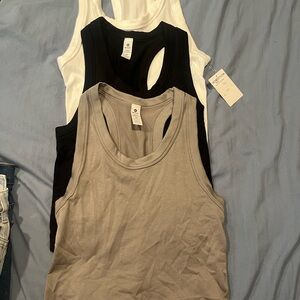 Classic Women's Tank Top Set - Black, White, Gray
